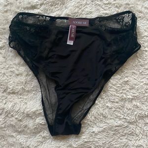 NWT black Adore Me high waisted underwear.